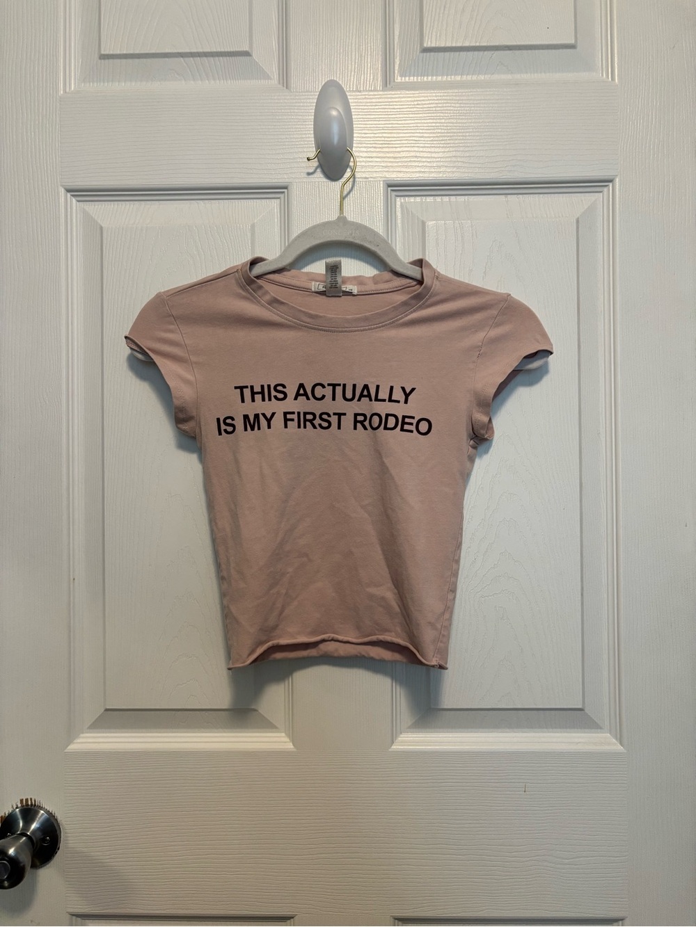 Full Tilt Pink Graphic Tee - "This Actually Is My First Rodeo"
